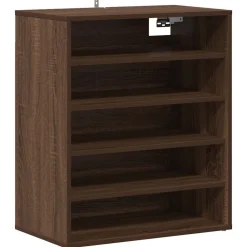 vidaXL Zapatero madera contrachapada roble marrón 60x35x70 cm Marrón roble Hot