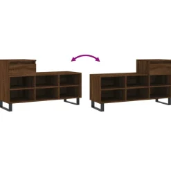 vidaXL Zapatero madera contrachapada roble marrón 102x36x60 cm Marrón roble Clearance