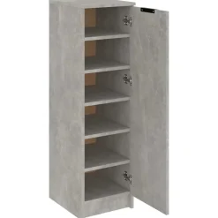 vidaXL Productos Del Hogar-Zapatero madera contrachapada gris hormigón 30x35x100 cm