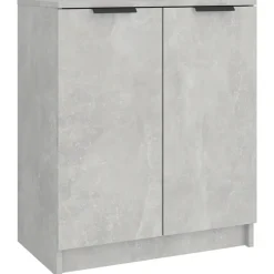 vidaXL Zapatero madera contrachapada gris hormigón 59x35x70 cm Gris hormigón New
