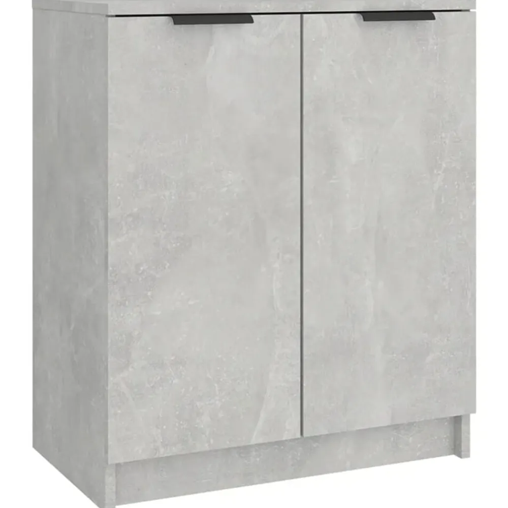 vidaXL Zapatero madera contrachapada gris hormigón 59x35x70 cm Gris hormigón New