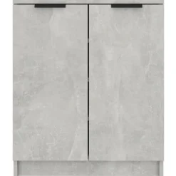 vidaXL Zapatero madera contrachapada gris hormigón 59x35x70 cm Gris hormigón New