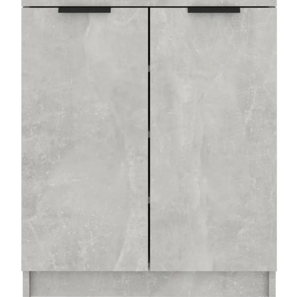 vidaXL Zapatero madera contrachapada gris hormigón 59x35x70 cm Gris hormigón New