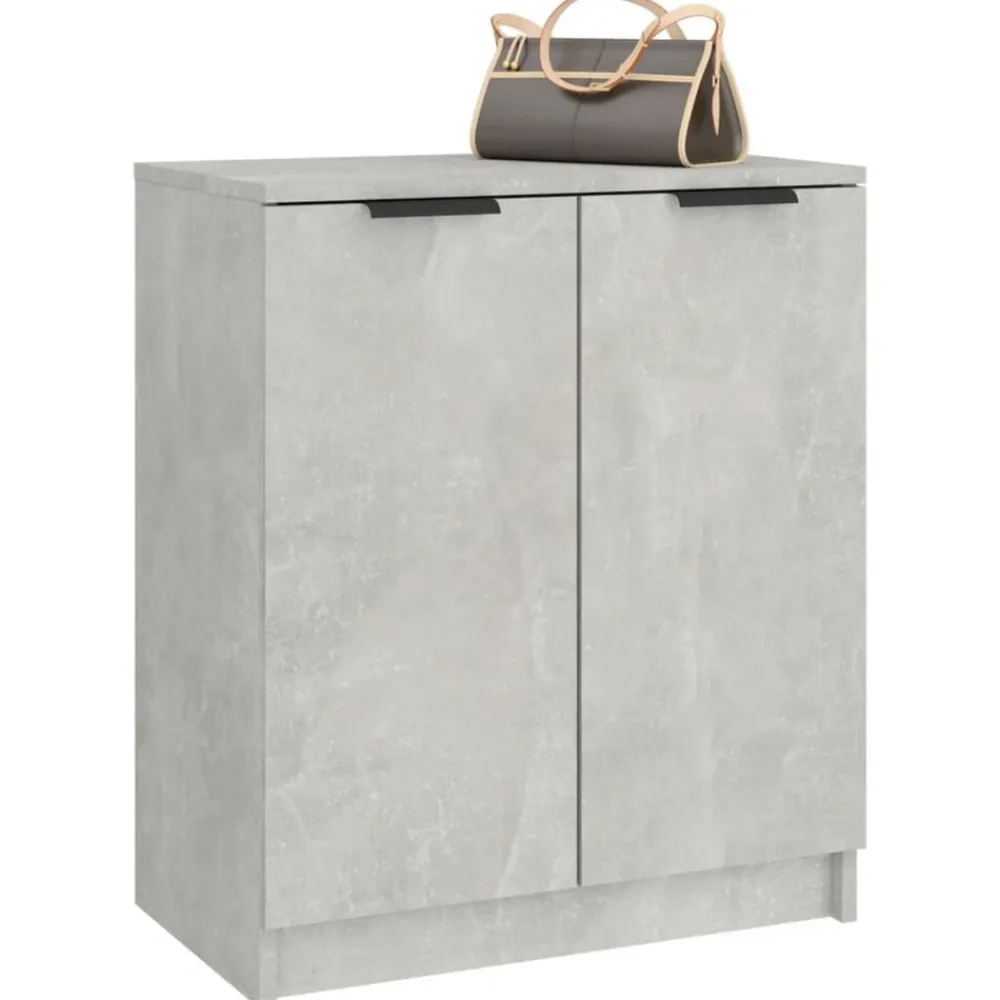 vidaXL Zapatero madera contrachapada gris hormigón 59x35x70 cm Gris hormigón New