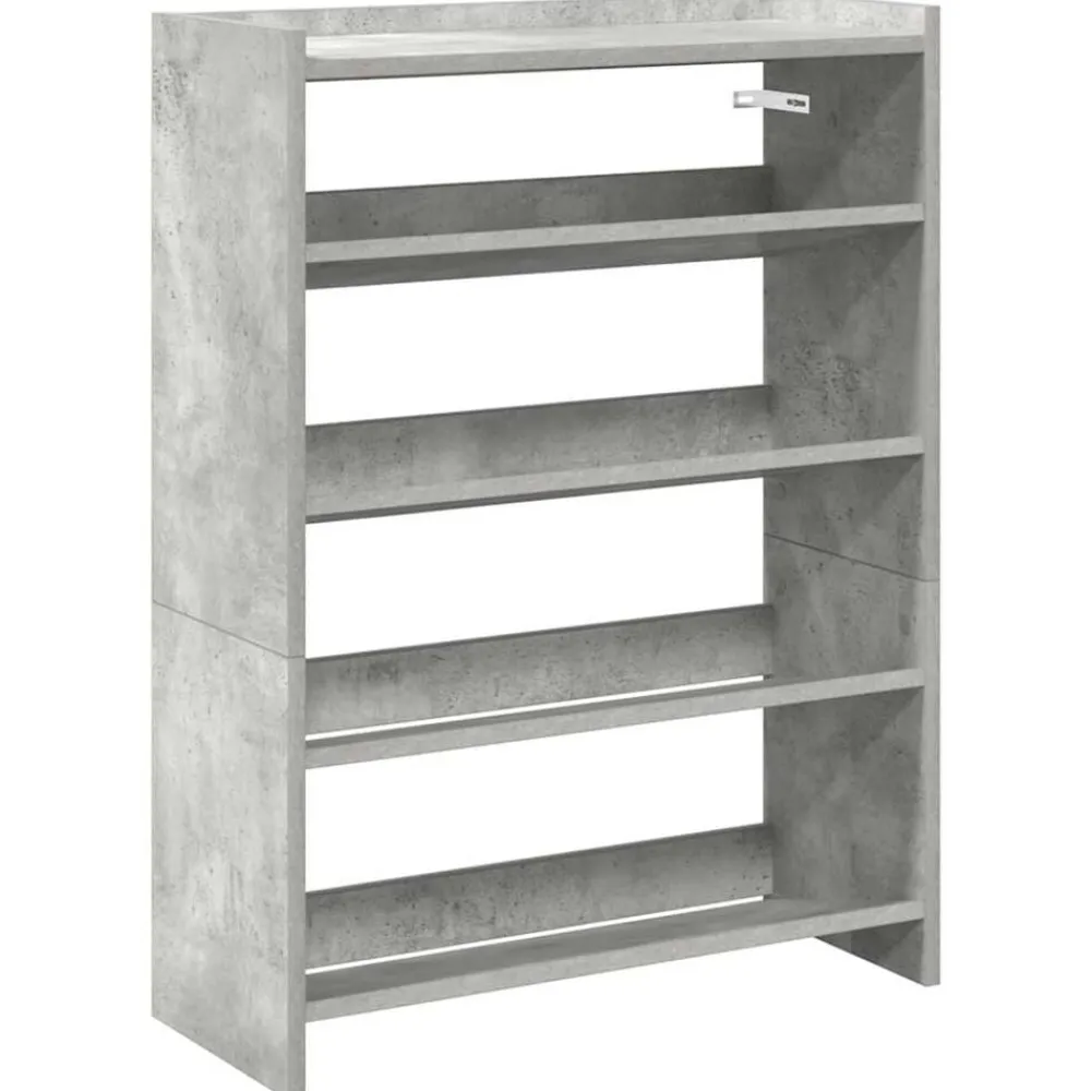 vidaXL Zapatero madera contrachapada gris hormigón 60x25x81 cm Gris hormigón Sale