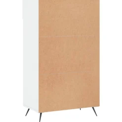 vidaXL Productos Del Hogar-Zapatero madera contrachapada blanco brillo 60x35x105 cm
