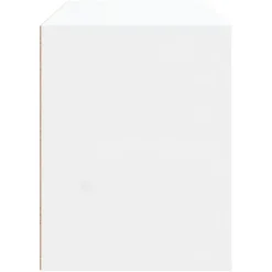 vidaXL Productos Del Hogar-Zapatero madera contrachapada blanco brillo 80x35x45 cm