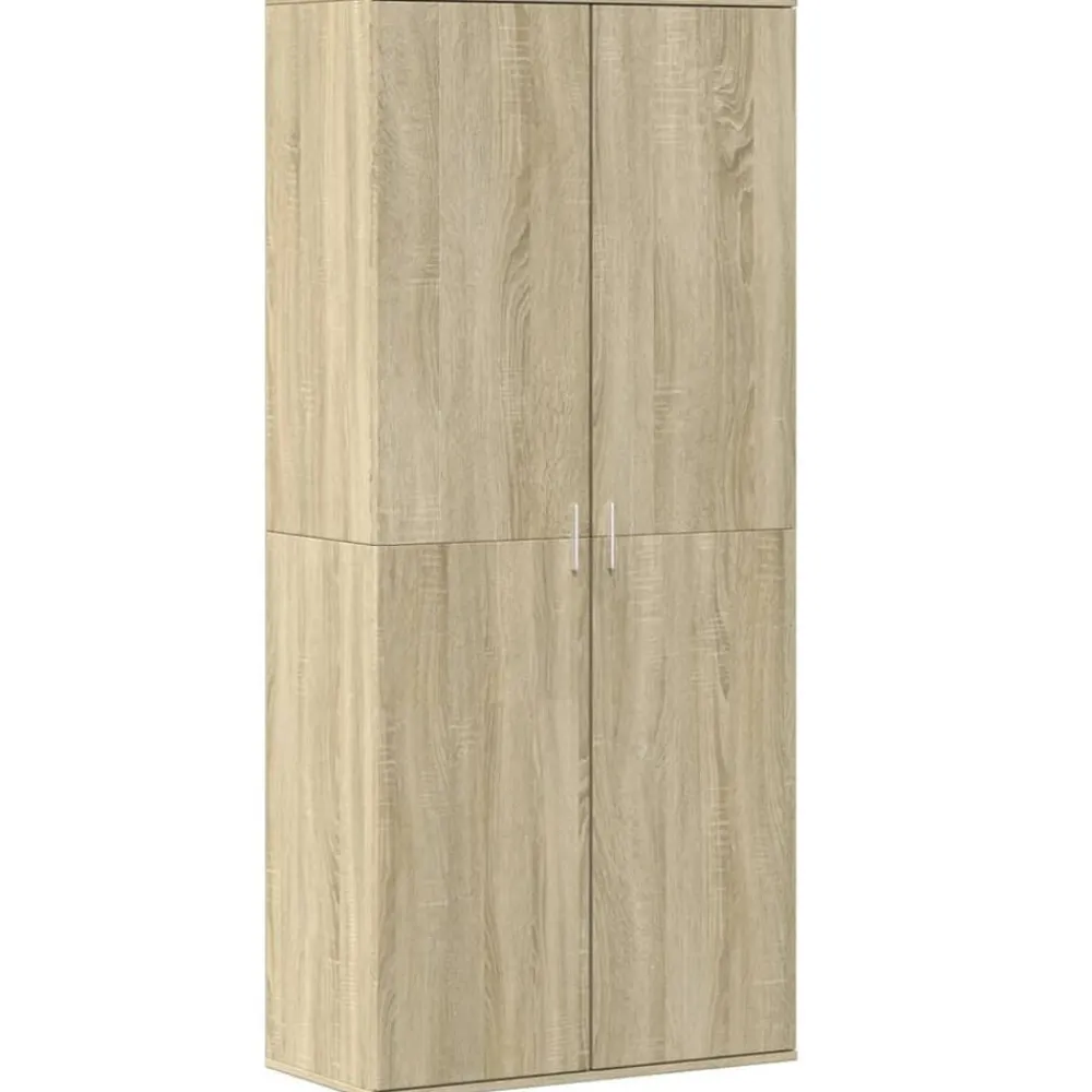 vidaXL Productos Del Hogar-Zapatero madera contrachapada color roble 80x39x178 cm
