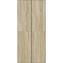 vidaXL Productos Del Hogar-Zapatero madera contrachapada color roble 80x39x178 cm