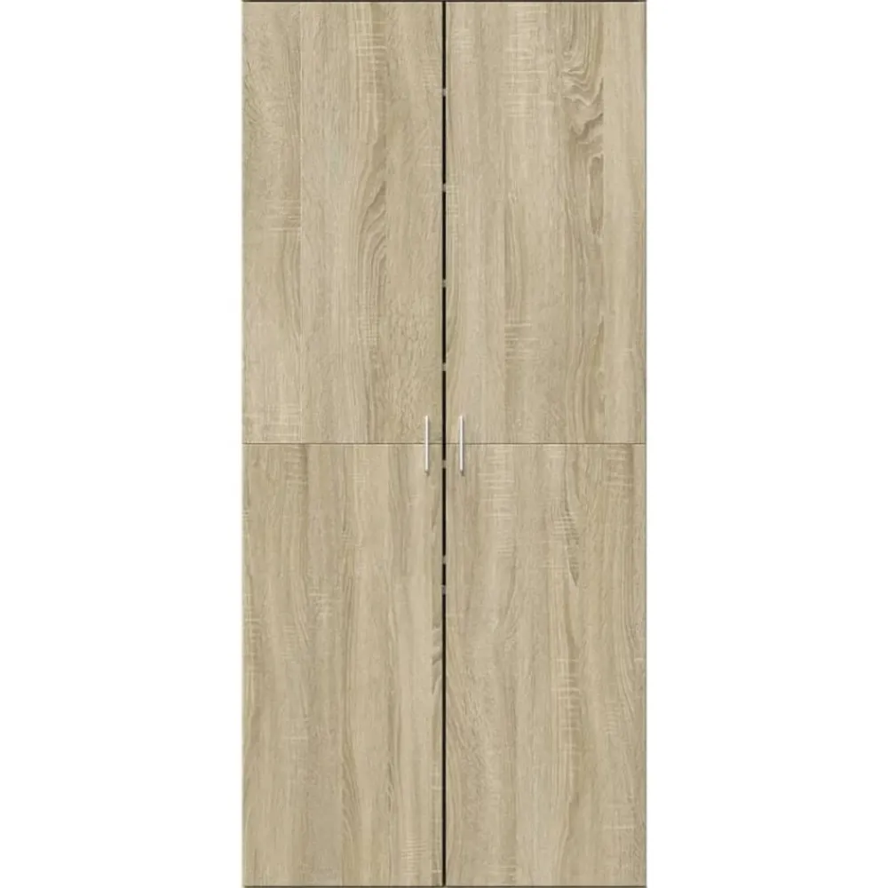 vidaXL Productos Del Hogar-Zapatero madera contrachapada color roble 80x39x178 cm