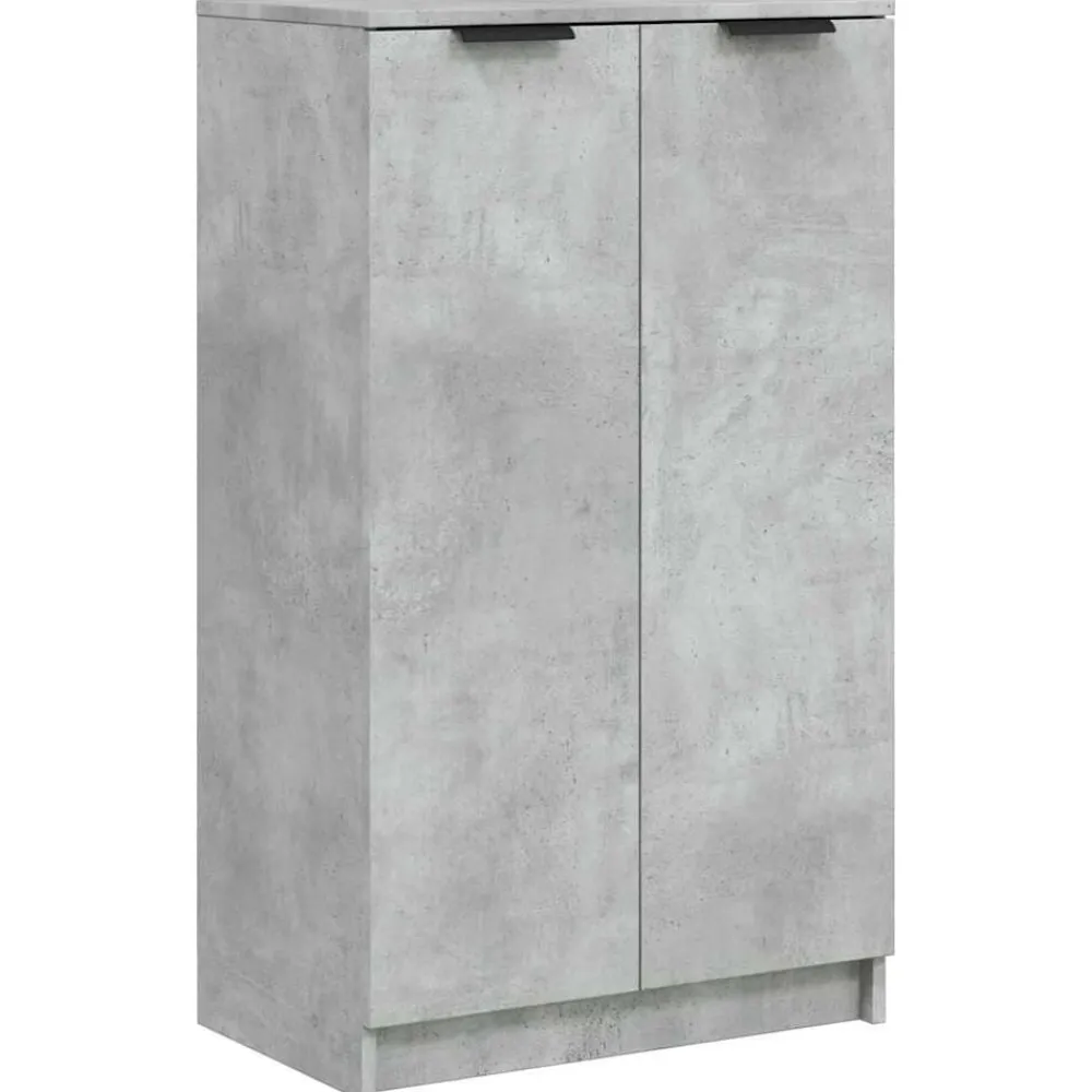 vidaXL Productos Del Hogar-Zapatero madera contrachapada gris hormigón 59x35x100,5 cm