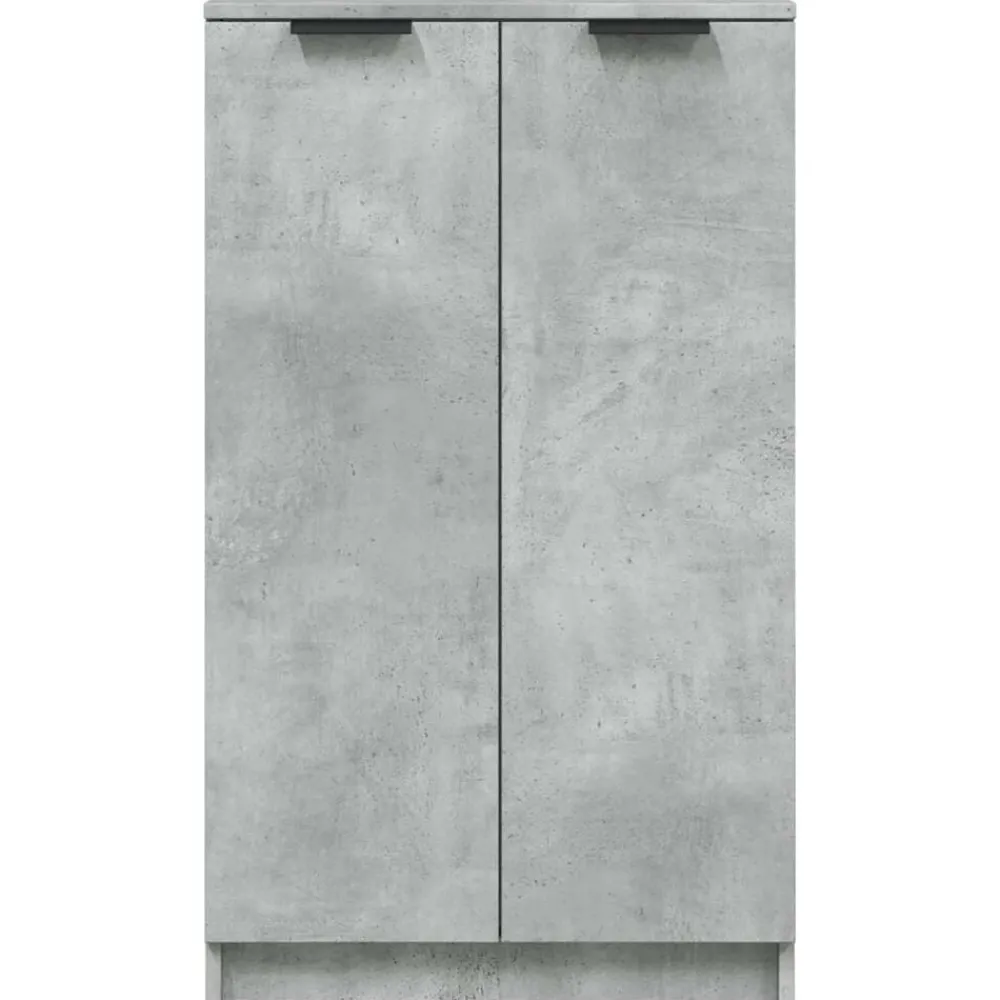 vidaXL Productos Del Hogar-Zapatero madera contrachapada gris hormigón 59x35x100,5 cm