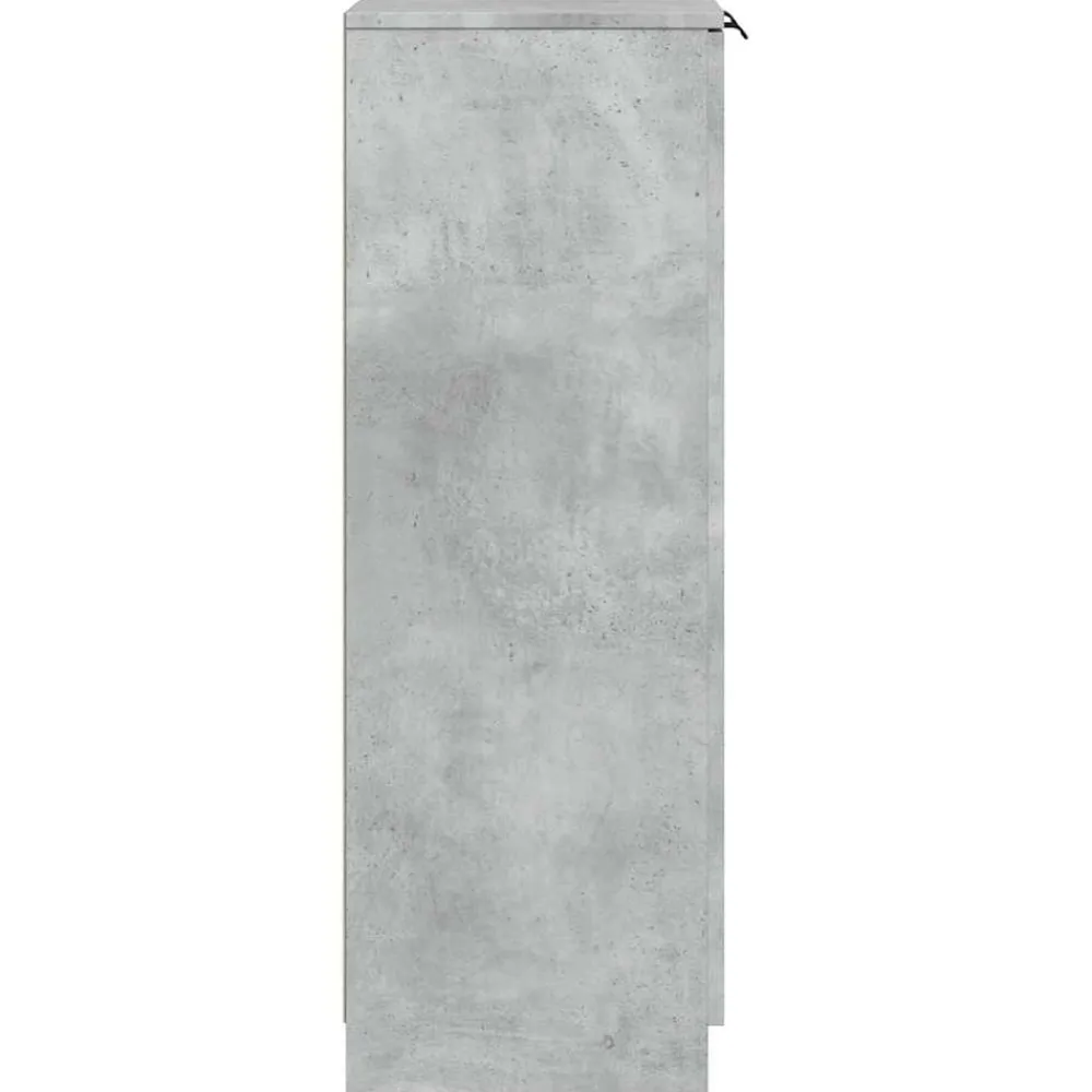 vidaXL Productos Del Hogar-Zapatero madera contrachapada gris hormigón 59x35x100,5 cm