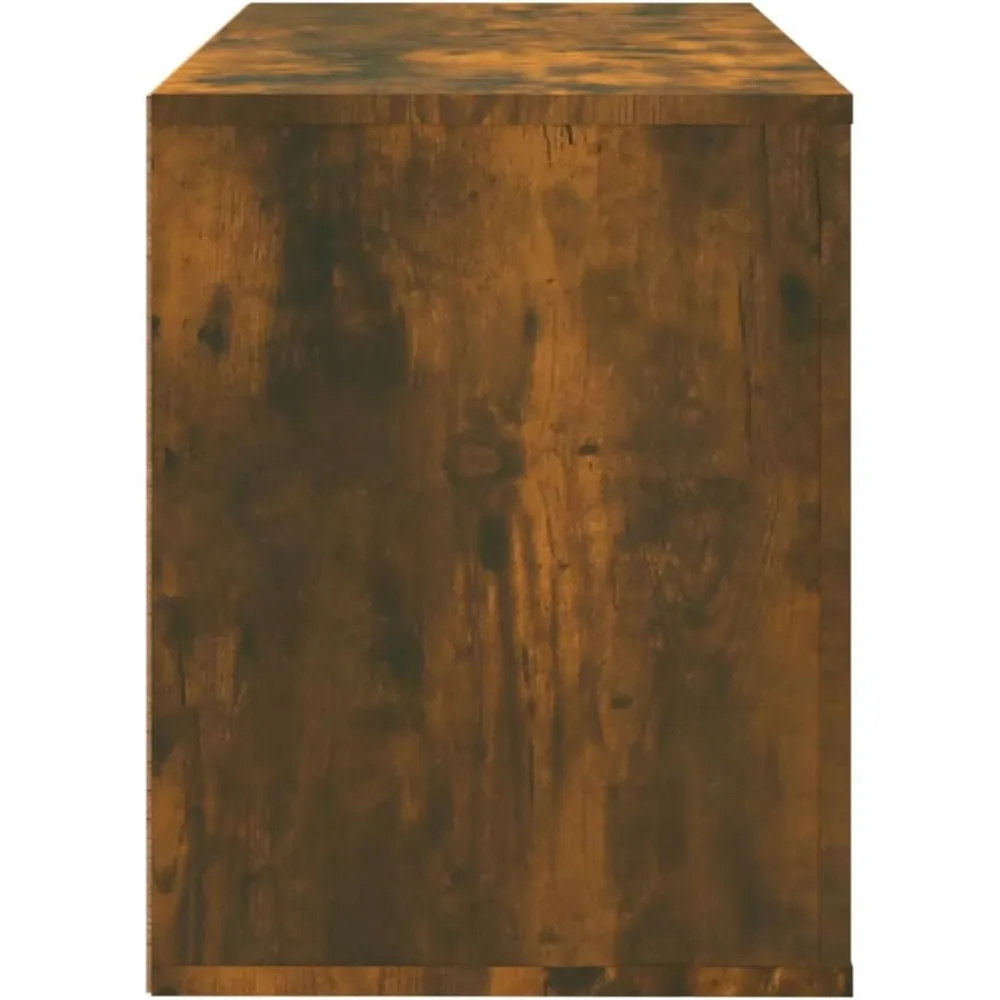 vidaXL Zapatero madera contrachapada 80x35x45 cm Roble ahumado Hot