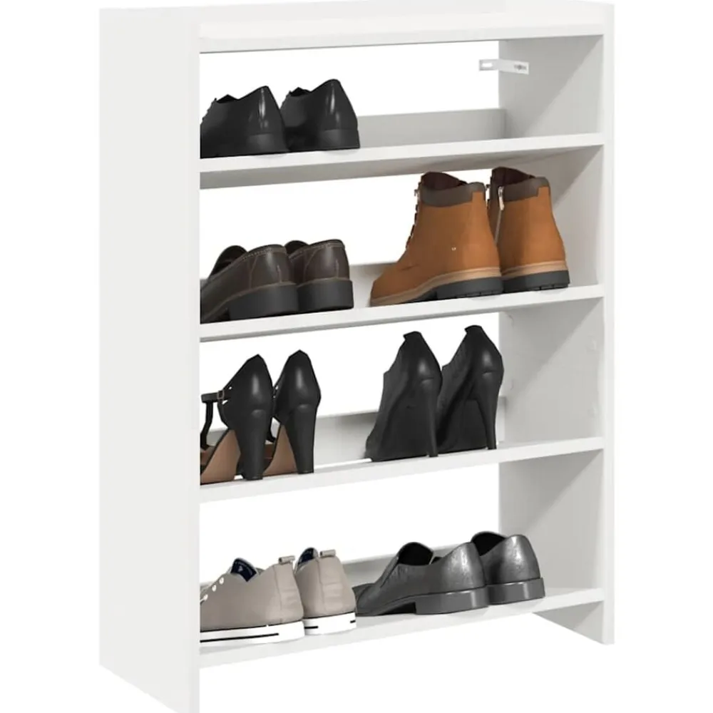 vidaXL Zapatero madera contrachapada 60x25x81 cm Blanco