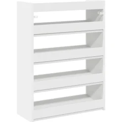vidaXL Zapatero madera contrachapada 60x25x81 cm Blanco