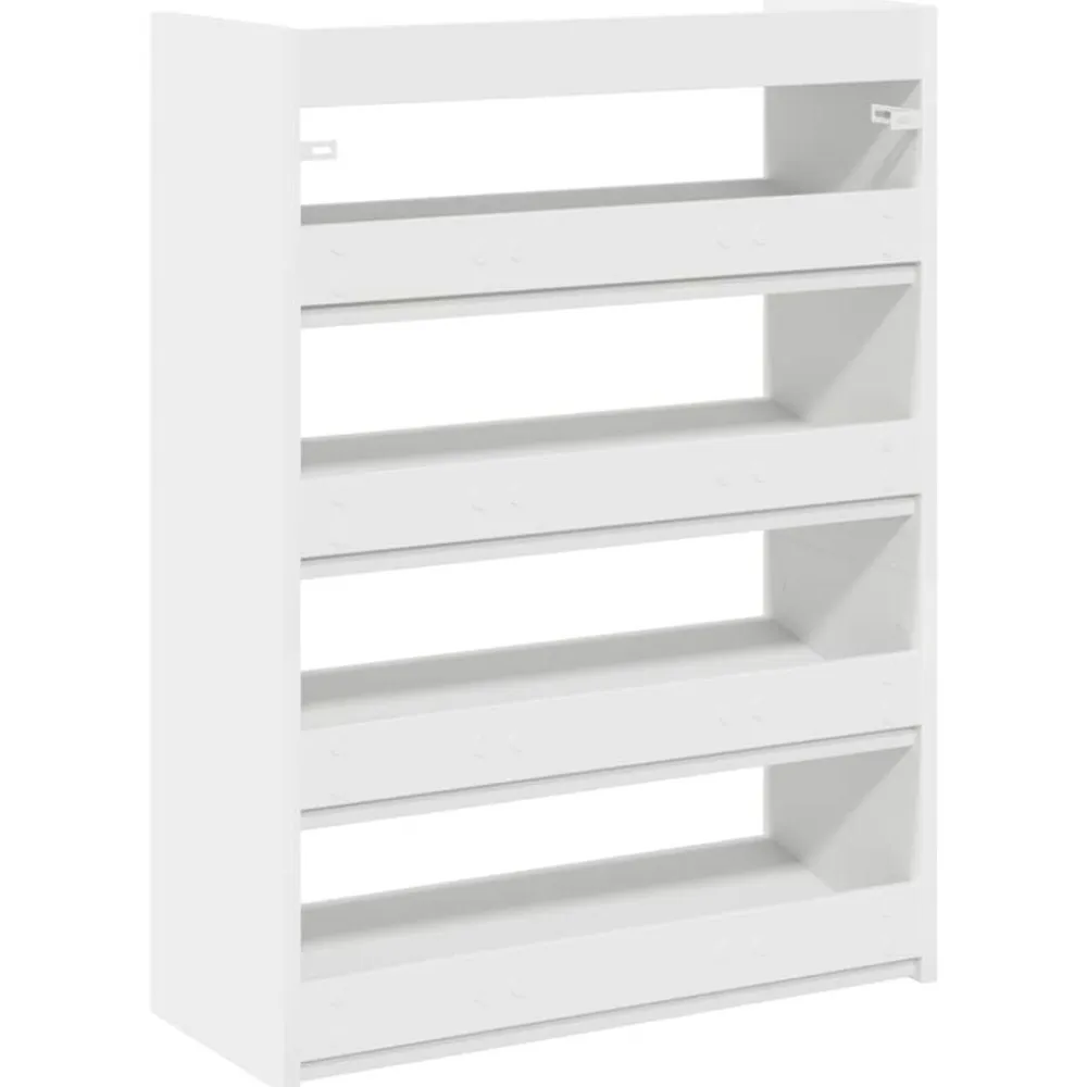 vidaXL Zapatero madera contrachapada 60x25x81 cm Blanco