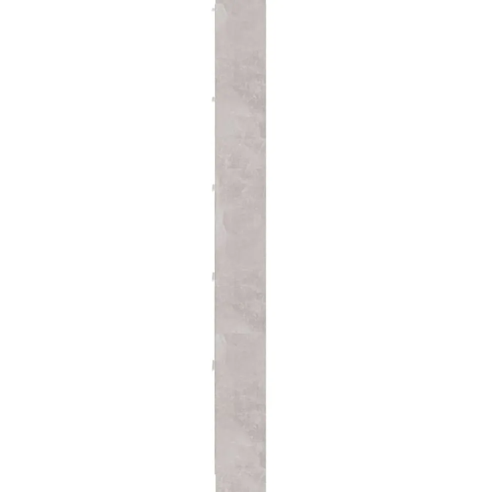 vidaXL Zapatero madera contrachapada gris hormigón 59x17x169 cm Gris hormigón Outlet