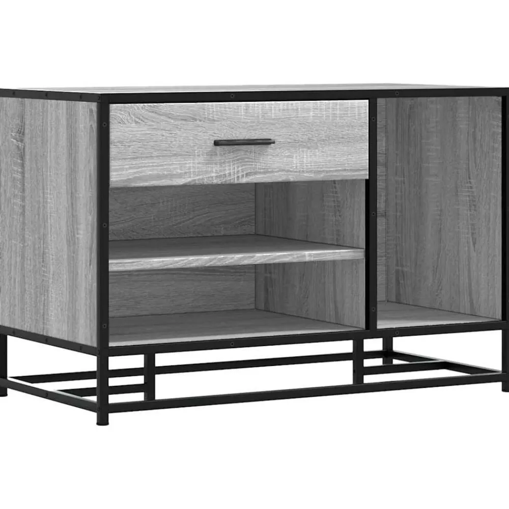 vidaXL Bancos-Zapatero madera de ingeniería 80x40x53,5 cm