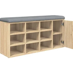 vidaXL Bancos-Zapatero madera de ingeniería 102x32x50 cm