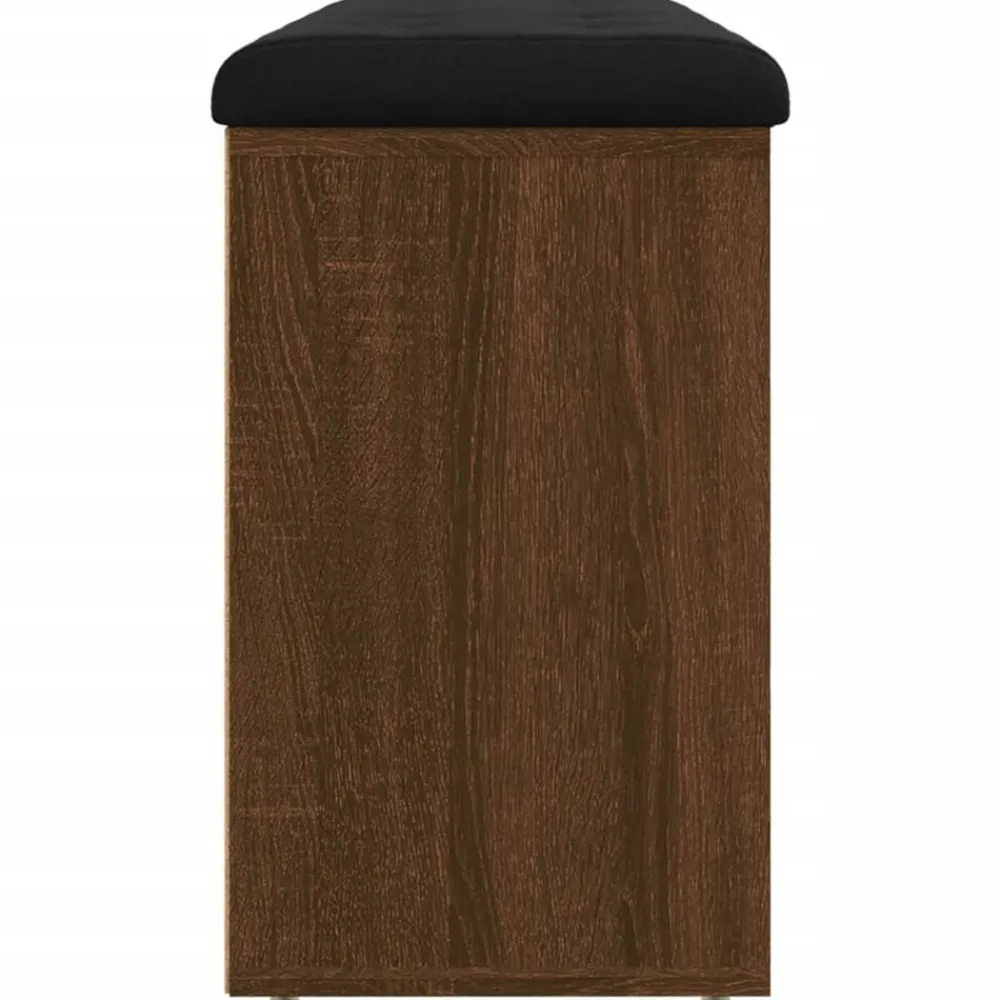 vidaXL Bancos-Zapatero madera de ingeniería marrón roble 102x32x50 cm