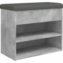 vidaXL Zapatero madera de ingeniería gris hormigón 62x32x50 cm Gris hormigón Outlet