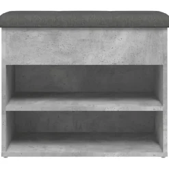 vidaXL Zapatero madera de ingeniería gris hormigón 62x32x50 cm Gris hormigón Outlet
