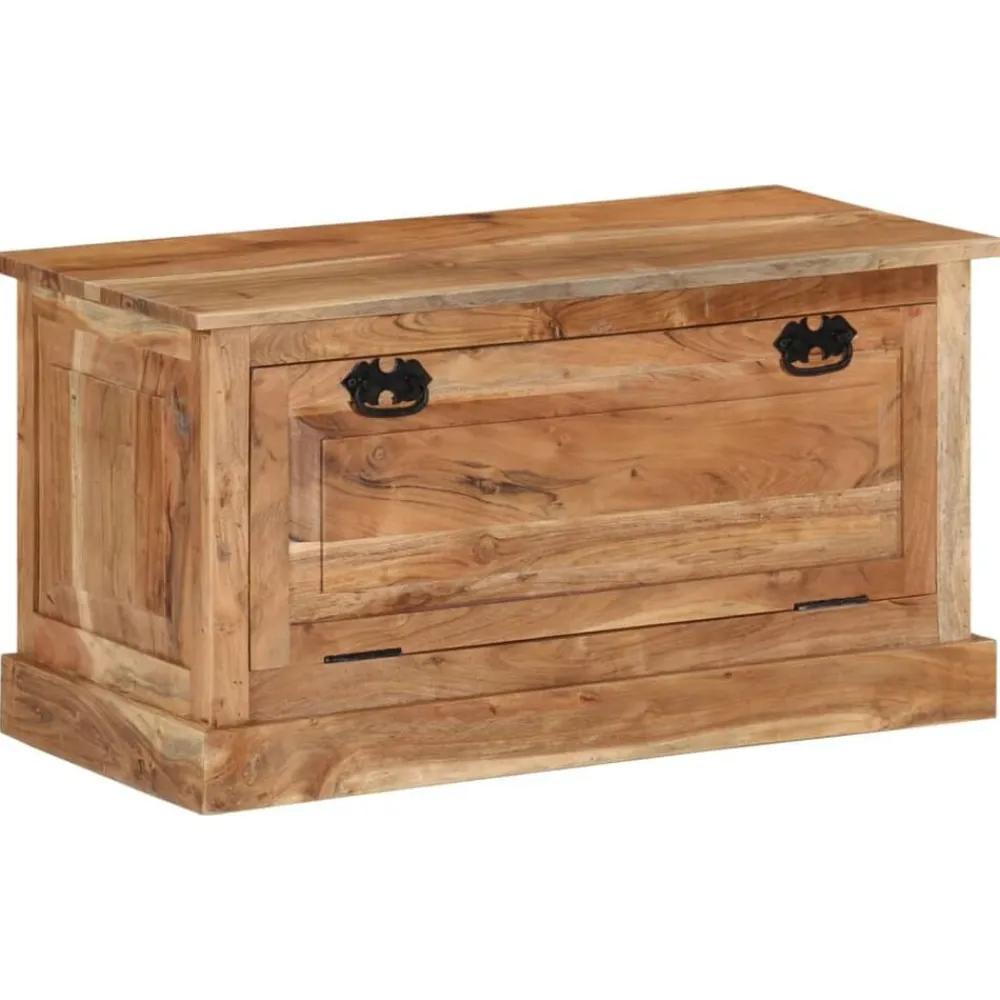vidaXL Bancos-Zapatero madera de acacia maciza 85x40x45 cm