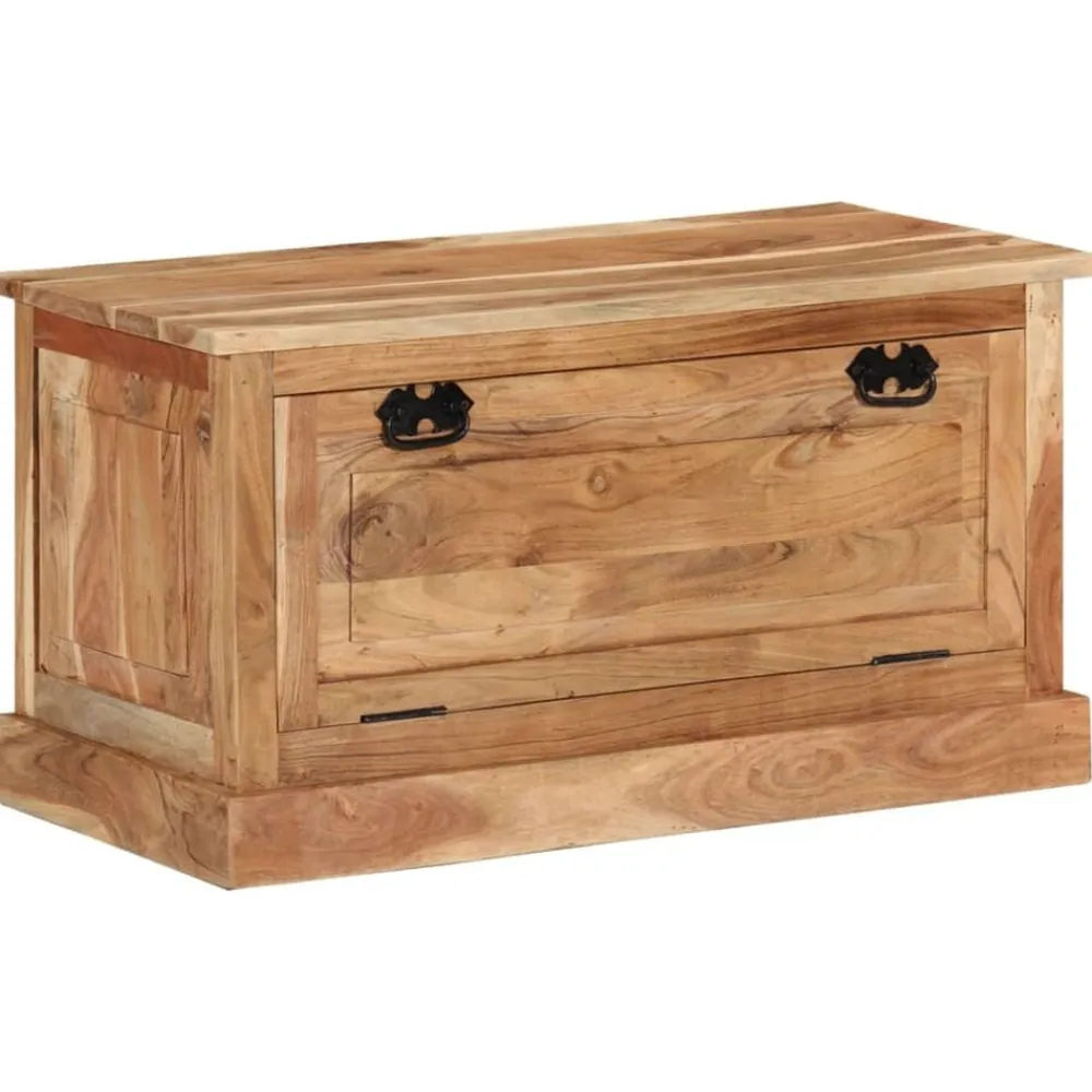 vidaXL Bancos-Zapatero madera de acacia maciza 85x40x45 cm