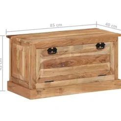 vidaXL Bancos-Zapatero madera de acacia maciza 85x40x45 cm