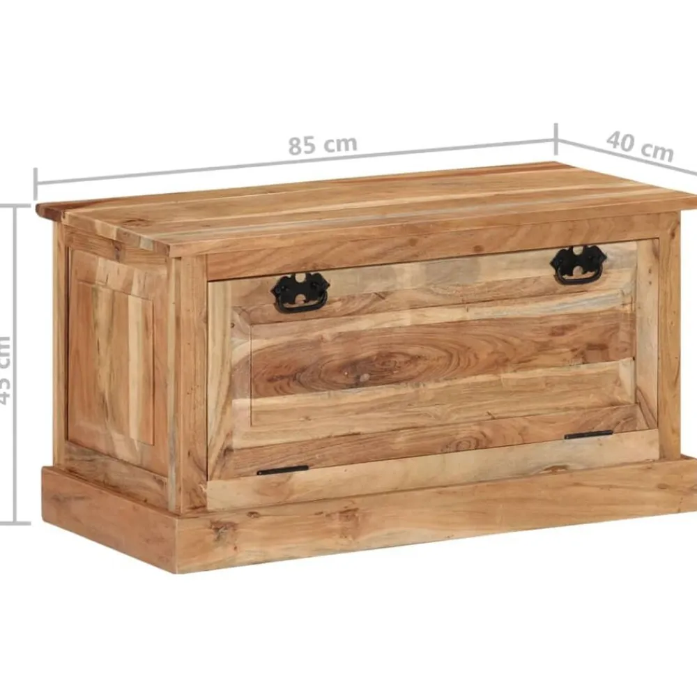 vidaXL Bancos-Zapatero madera de acacia maciza 85x40x45 cm