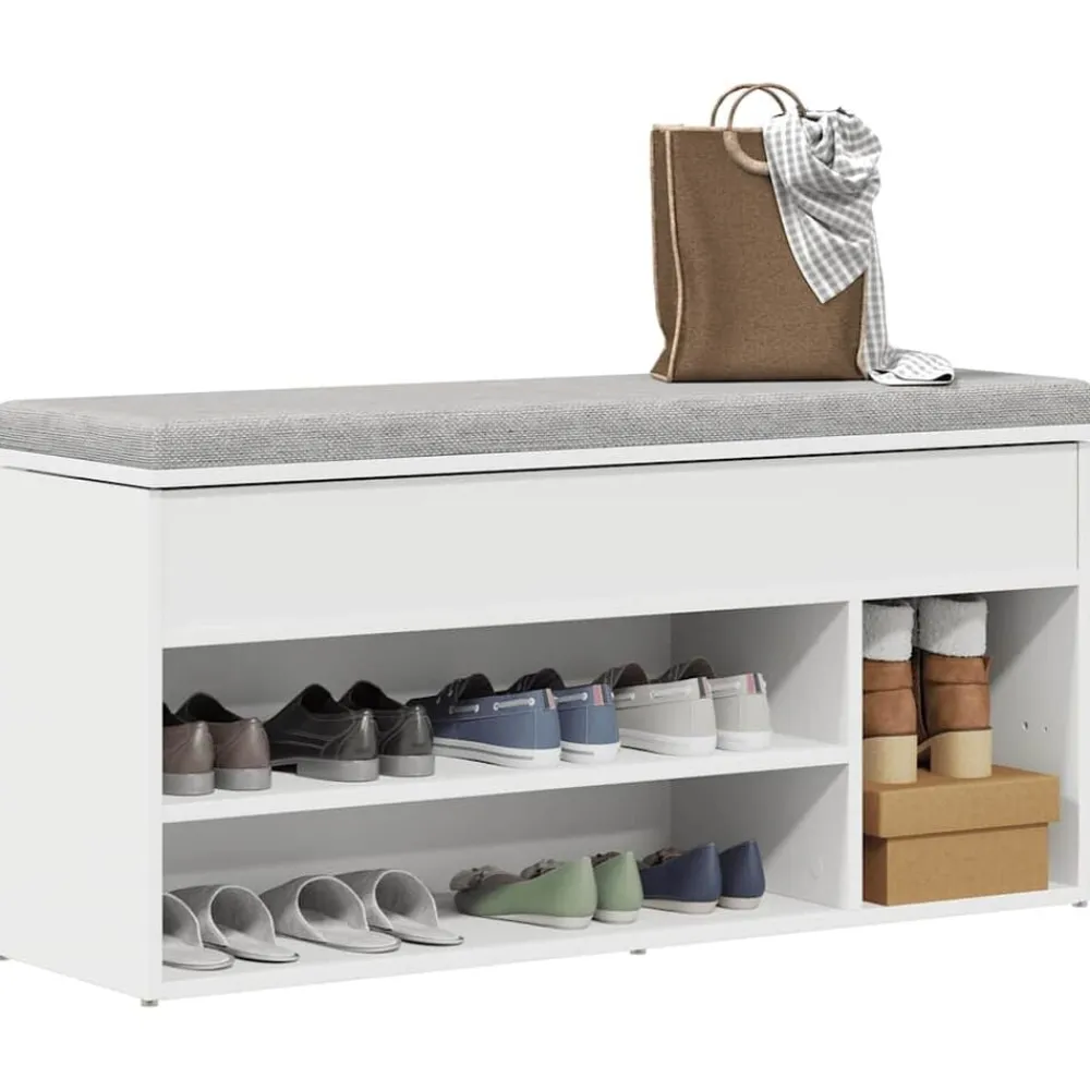 vidaXL Productos Del Hogar-Zapatero madera de ingeniería 102x30,5x45 cm