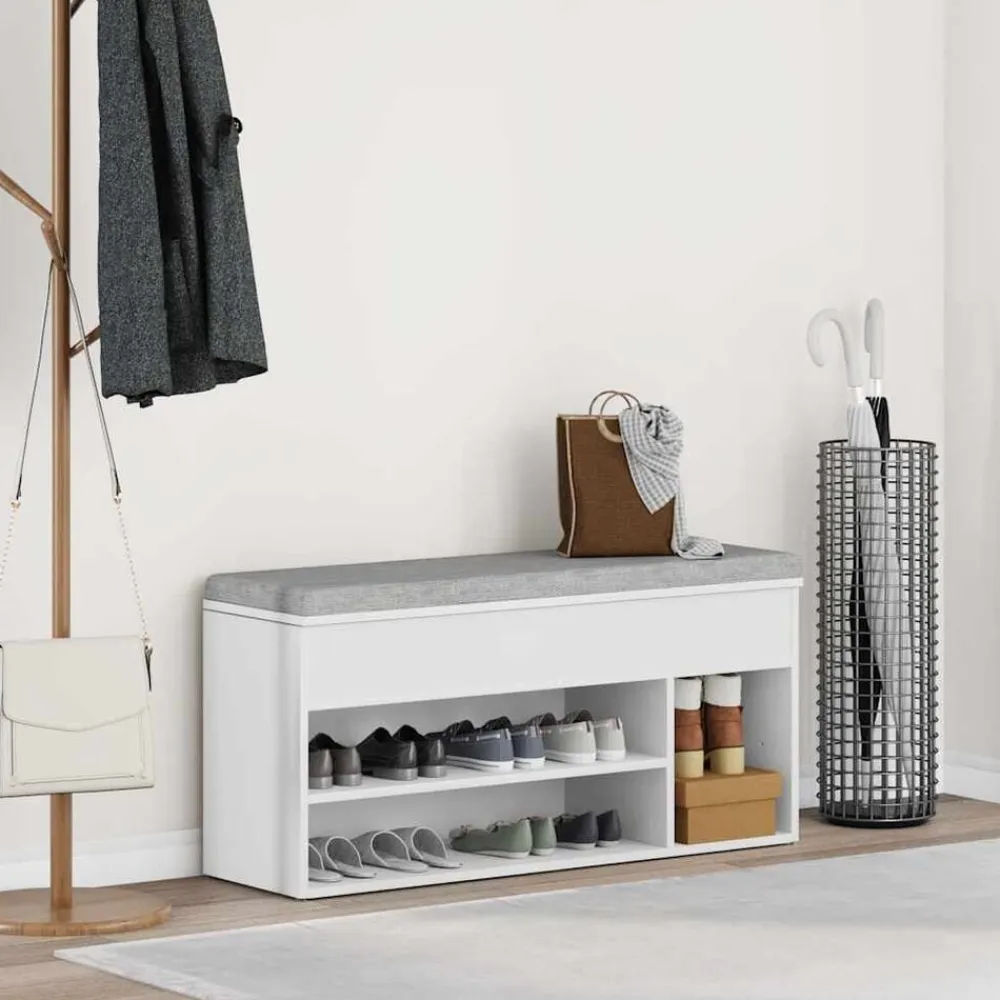 vidaXL Productos Del Hogar-Zapatero madera de ingeniería 102x30,5x45 cm