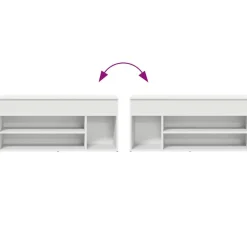 vidaXL Productos Del Hogar-Zapatero madera de ingeniería 102x30,5x45 cm