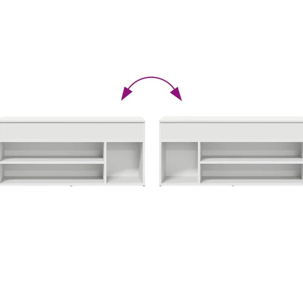 vidaXL Productos Del Hogar-Zapatero madera de ingeniería 102x30,5x45 cm
