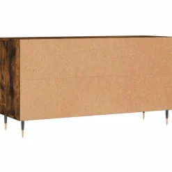 vidaXL Zapatero madera de ingeniería 102x35x55 cm Roble ahumado Discount