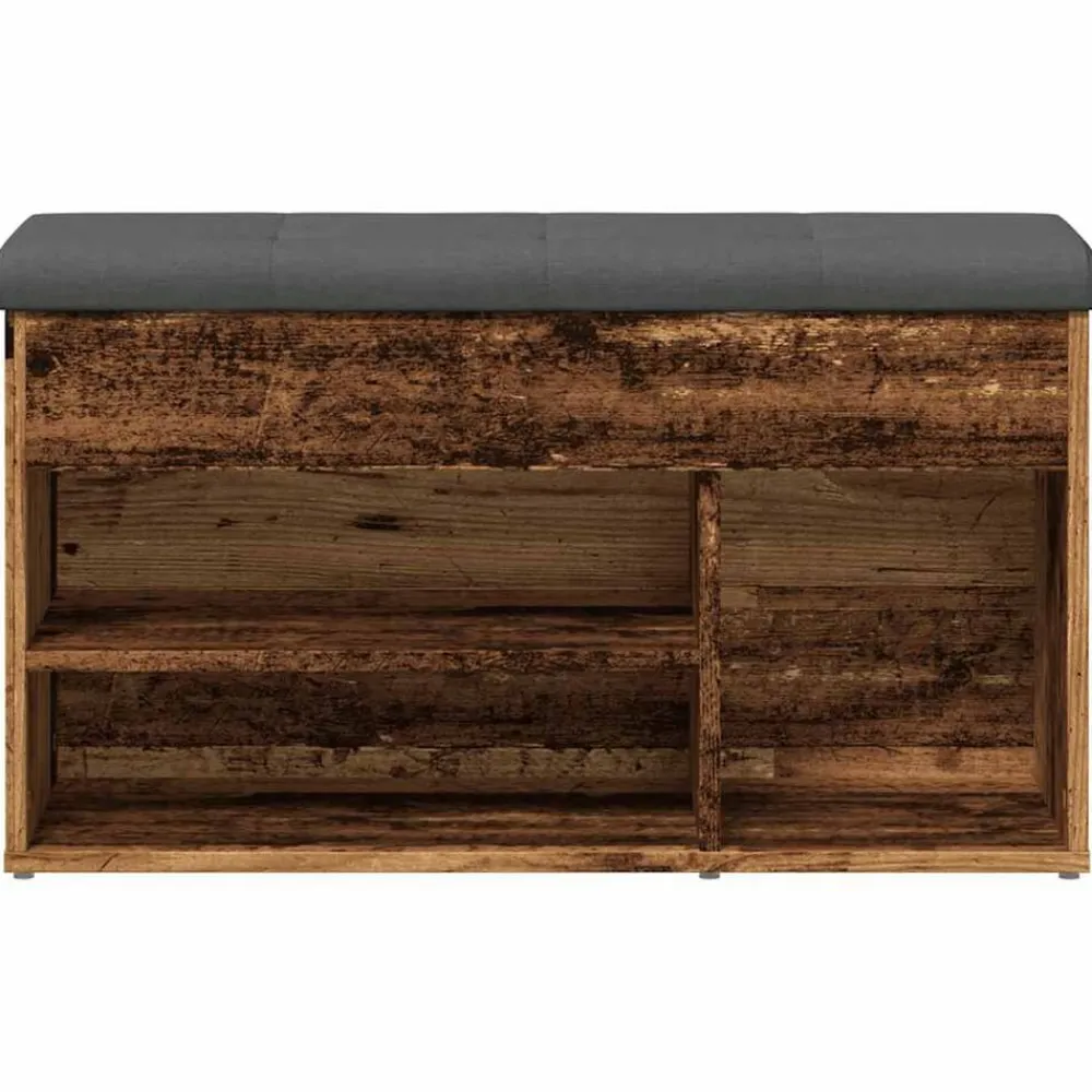 vidaXL Zapatero madera de ingeniería madera vieja 82x32x45,5 cm Madera antigua Online