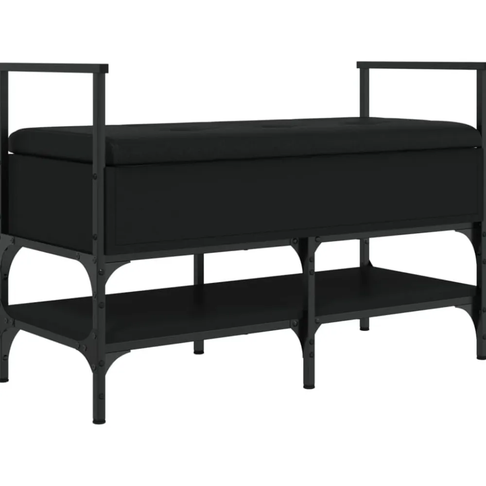 vidaXL Bancos-Zapatero madera de ingeniería 85,5x42x57,5 cm