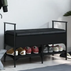 vidaXL Bancos-Zapatero madera de ingeniería 85,5x42x57,5 cm