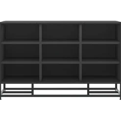 vidaXL Bancos-Zapatero madera de ingeniería y metal 84x40x53,5 cm
