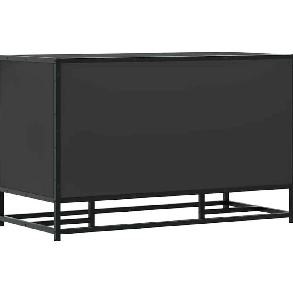 vidaXL Bancos-Zapatero madera de ingeniería y metal 84x40x53,5 cm
