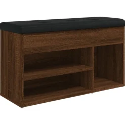 vidaXL Zapatero madera de ingeniería marrón roble 82x32x45,5 cm Marrón roble Hot