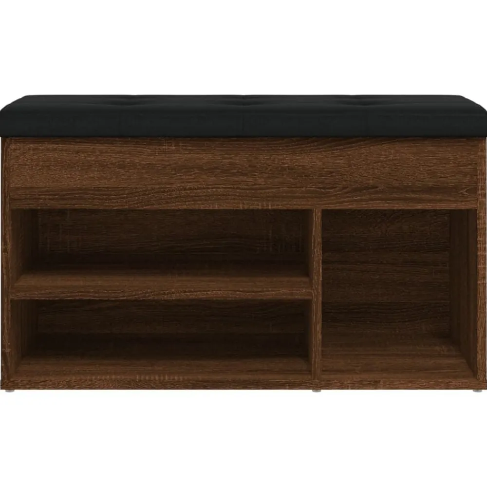 vidaXL Zapatero madera de ingeniería marrón roble 82x32x45,5 cm Marrón roble Hot