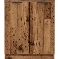 vidaXL Productos Del Hogar-Zapatero madera de ingeniería envejecida 59x35x70 cm