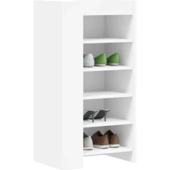 vidaXL Zapatero madera de ingeniería 52x37,5x100 cm Blanco Clearance