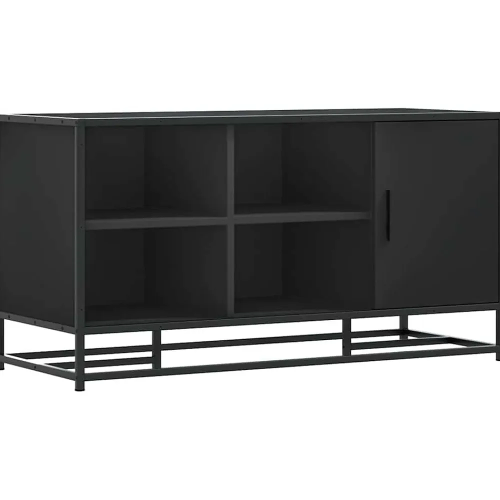 vidaXL Bancos-Zapatero madera de ingeniería y metal 100x40x53,5cm