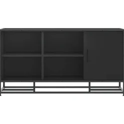 vidaXL Bancos-Zapatero madera de ingeniería y metal 100x40x53,5cm