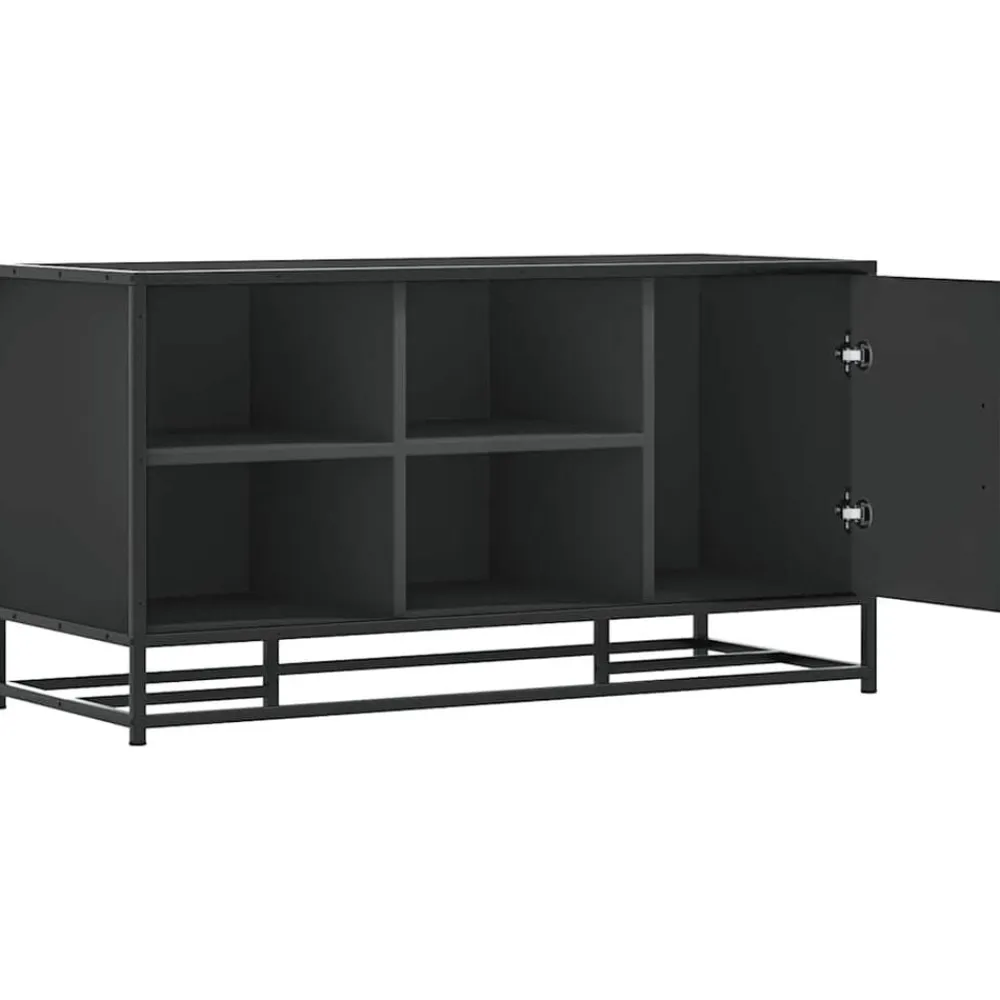 vidaXL Bancos-Zapatero madera de ingeniería y metal 100x40x53,5cm