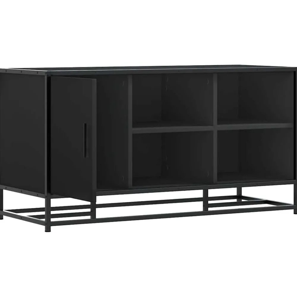 vidaXL Bancos-Zapatero madera de ingeniería y metal 100x40x53,5cm