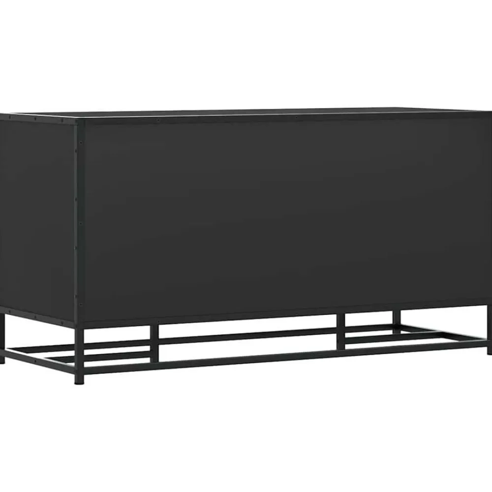 vidaXL Bancos-Zapatero madera de ingeniería y metal 100x40x53,5cm